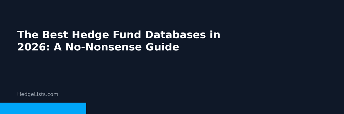 The best hedge fund databases in 2026 guide